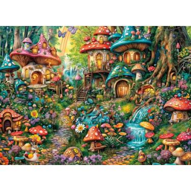 Imagem de Quebra-cabeça Anguis Mushroom Village 500 peças para adultos
