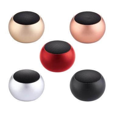 Imagem de Mini Caixa De Som Bluetooth Bolinha Metal Amplificada Speaker 3w
