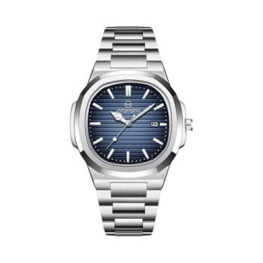 Imagem de Relógio Masculino De Quartzo Quadrado De Aço Inoxidável De Luxo Com Da