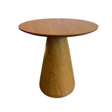 Imagem de Mesa Cone Lateral Madeira Freijó - Tampo 51 Cm Cor Marrom
