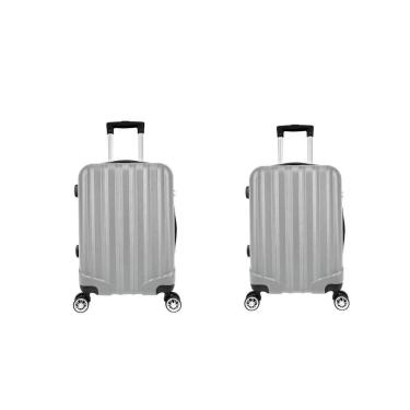 Imagem de Kit Mala De Viagem Abs 2 Peças Adventure E Action Fortt Cinza Mab01-cz