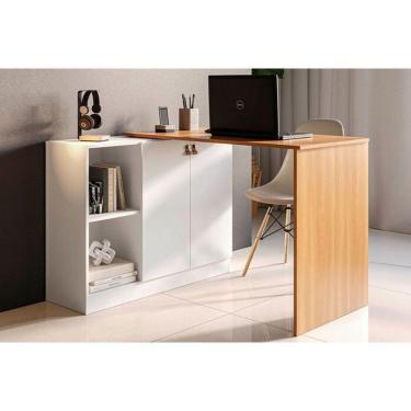 Imagem de Mesa Computador Versa Home C- 2 Portas Freijo-branco - Telasul