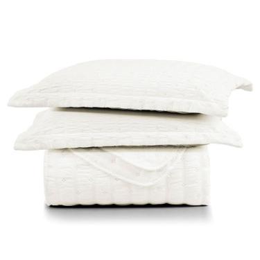 Imagem de Cobre Leito Casal Padrão Plissê Seersucker e Matelado Ultrassônico 03 