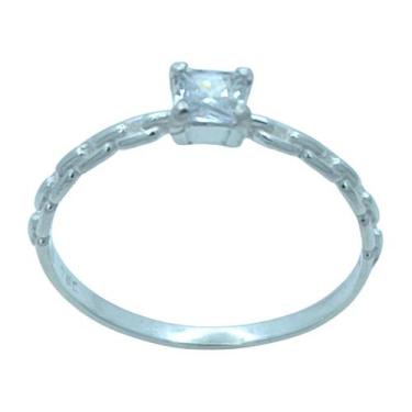 Imagem de Anel Solitário em Prata 925 com Zircônias - 4,00mm - Justino Ribas, 15