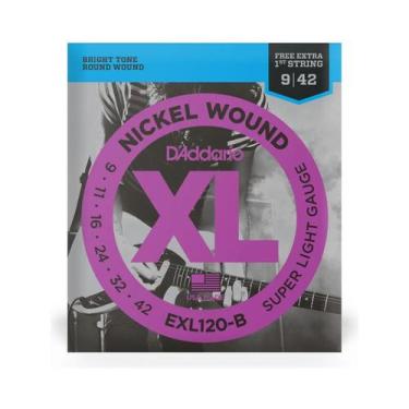 Imagem de Encordamento d'addario guitarra pl009 exl120b nickel wound