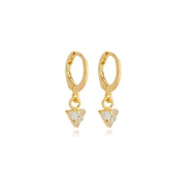 Imagem de Brinco Argola Triangular - Ouro - Lita Vie