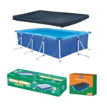 Imagem de Piscina Retangular 5000 Litros Estruturada Premium com Capa Mor