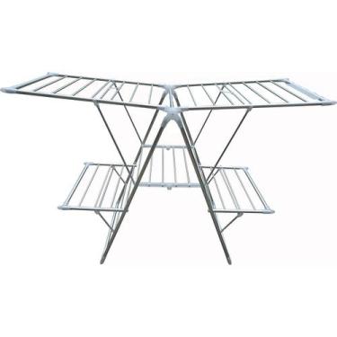 Imagem de Varal de Chão Pro Alumínio Duplo 1,56cmx61cmx97cm - Kleine Wolke