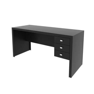 Imagem de Mesa para Escritório com 3 Gavetas ME4113 Preto Tecnomobili