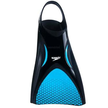 Imagem de Nadadeira Calcadeira, Speedo, Power Fin, Silicone Ergonômico para Treinos de Força e Desempenho Aquático - Azul, M