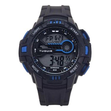 Imagem de Relógio Masculino Tuguir Digital TG30464 Preto e Azul-Masculino