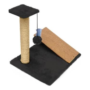 Imagem de Arranhador Gato Poste com Rampa Mola Maluca com Brinquedo Exclusivo - 