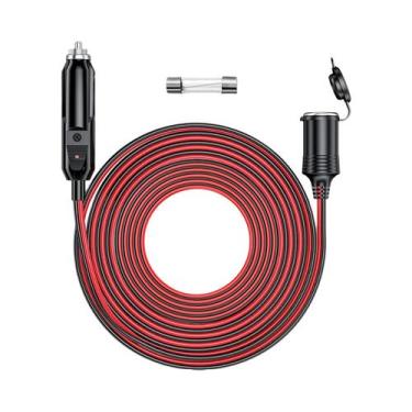 Imagem de Cabo Extensor Divisor De Carregador Para Acendedor De Cigarros 12V 24V