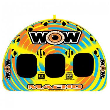 Imagem de Boia Rebocável Inflável Para 3 Pessoas, Resistente, WOW SPORTS, Amarelo