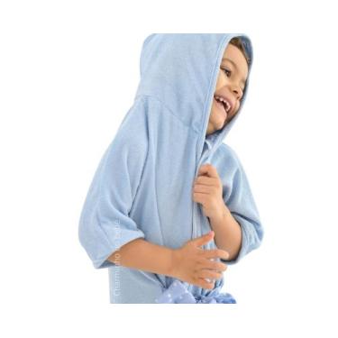 Imagem de Roupão d bebê plush c/ capuz bordado bublim bichinhos ii enx - Charmin