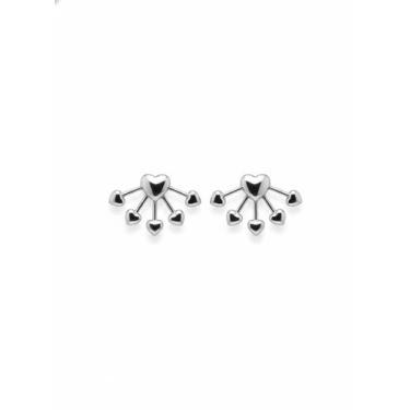 Imagem de Brinco Feminino Coração Aço Inoxidável Não Escurece Delicado Romântico