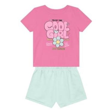 Imagem de Conjunto infantil menina em malha de Flores Brandili-Feminino