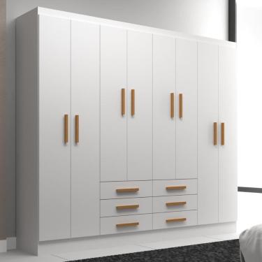Imagem de Guarda Roupa Casal 8 Portas 6 Gavetas Paris Evidencia Moveis