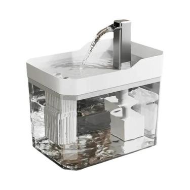 Imagem de Dispensador De Água Para Gatos De 1,5L Com Bomba, Filtro, Silencioso, 