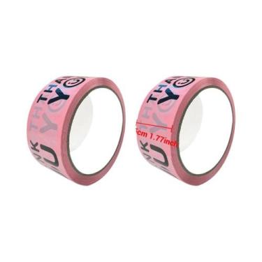 Imagem de Fita Adesiva Decorativa Colorida Com Carinha Feliz Para Embalagens E S