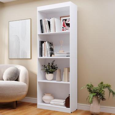 Imagem de Estante Livreiro Bipartida 63cm Com Prateleiras Form Branco Z56 - Mpozenato