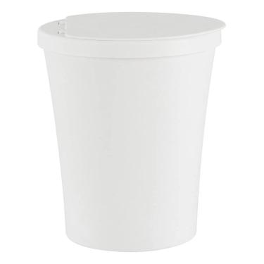 Imagem de Lixeira Banheiro 5l Branca Plastico 28x20x23cm Manual