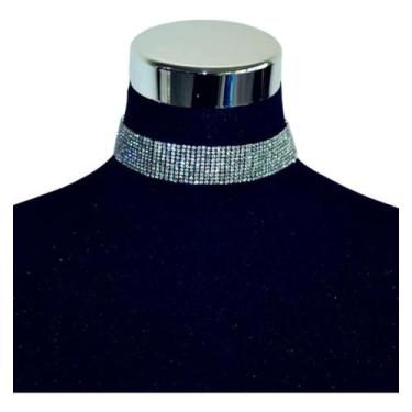 Imagem de Colar Chocker Prata Gargantilha Noiva Festa Debutante - DeCastro joias