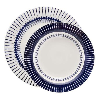 Imagem de Jogo Pratos Rasos e Fundos 20 Peças Biona Colb Oxford® Cerâmica