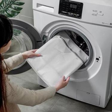 Imagem de Bolsa Sacola Protetora Maquina Lavar Roupas Tamanho Extra Grande 50x60