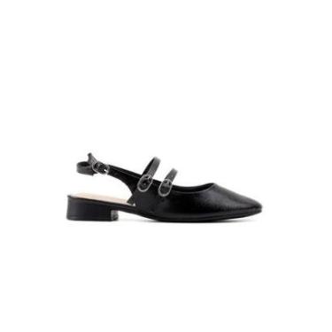 Imagem de Sapato Ramarim Slingback Salto Baixo 2415131 Preto-Feminino