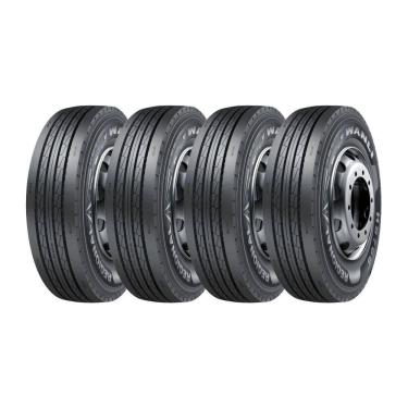 Imagem de Kit 4 Pneus Wanli Aro 19,5 285/70R19,5 HS768 18 Lonas 150/148J