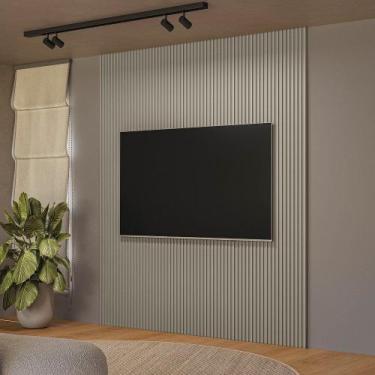 Imagem de Painel Ripado para TV até 80 Polegadas MDF 219cmx250cm Modular - Linea