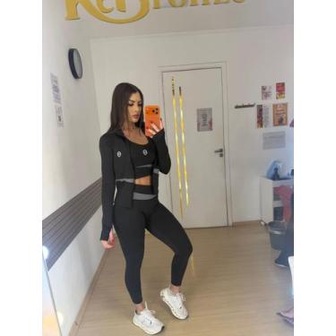 Imagem de Jaqueta Lisa para academia Yoga Pilates Moda Feminina Fitness 4 cores 