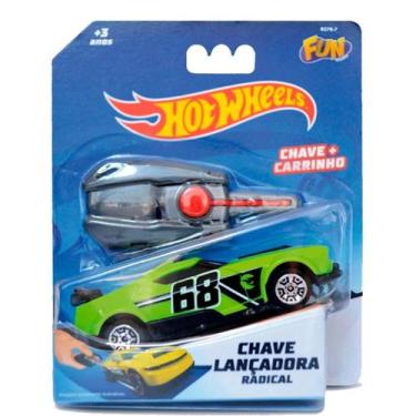 Imagem de Lançador Chave Radical Hot Wheels Carro Verde F00034 - Fun - Fun Divir