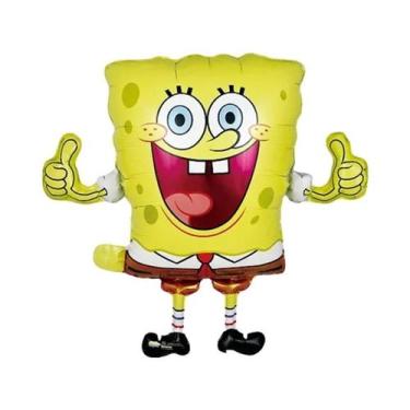 Imagem de Balões Do Cartoon Bob Esponja 2/5PCS Com Várias Expressões Para Festa 