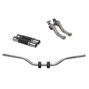 Imagem de Kit Manete Manopla Guidão Adaptador Falcon Xre Tornado Bros - NoBrand,