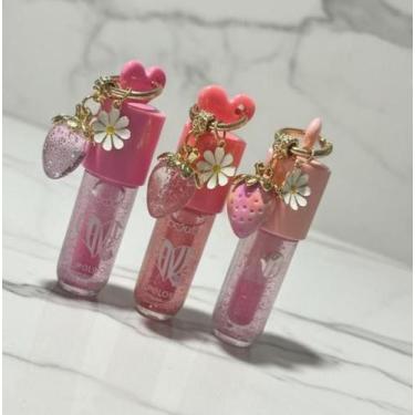 Imagem de Brilho labial Lip MORANGO com chaveiro - MOCALLURE