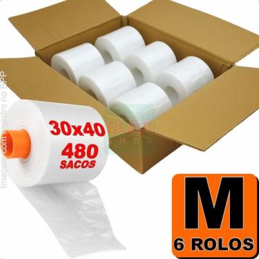 Imagem de Bobina Picotada Fundo Estrela Caixa 6 Rolos Reforçada Resistente Clavi