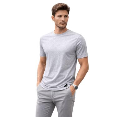 Imagem de Camiseta Slim Manga Curta Básica Masculina Adidas Cinza-Masculino