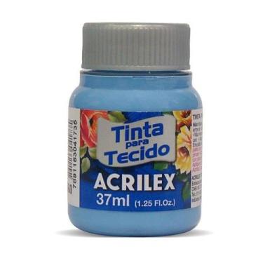 Imagem de Tinta de tecido 37ml Acrilex - Azul Caribe 560 Tinta de tecido 37ml Ac