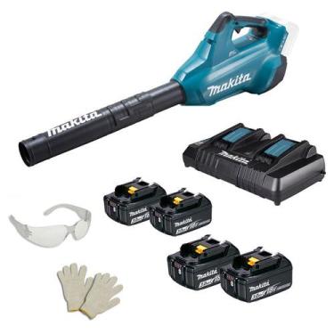 Imagem de Soprador de Folhas Makita 36V 18V x2, Vel. 54m.s , Motor BL, 4 Bat. 3A