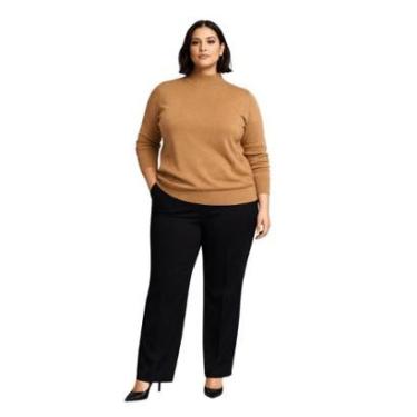 Imagem de Suéter Tricô Gola Alta Feminino City Lady by Facinelli Plus Size 658125 Camel-Feminino