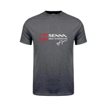 Imagem de Camiseta Masculina De Algodão De Manga Curta Ayrton Senna Drive to Per