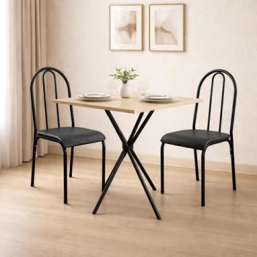 Imagem de Conjunto Sala De Jantar Mesa Diamante 2 Cadeiras 544.arc - MBM DECOR, 