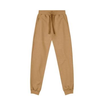 Imagem de Calça Jogger Moletinho Taupe Infantil Menino Brandili, 1