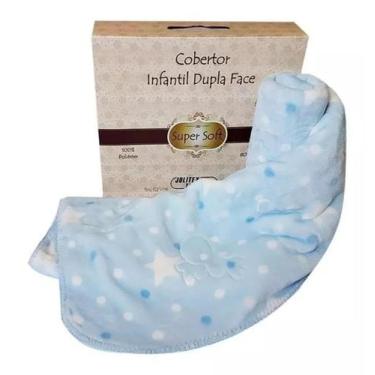 Imagem de Jolitex Ternille Cobertor Infantil Dupla Face Super Soft Azul 80x110