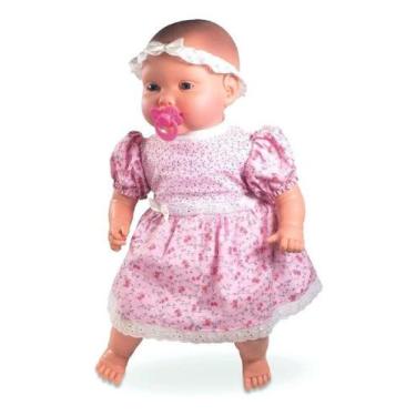 Imagem de Boneca Bebezão Menina Athina Com Som - Milk Brinquedos