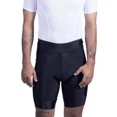 Imagem de Bermuda ciclismo masculina ERT Classic forro gel c/ bolsos, Preto, P