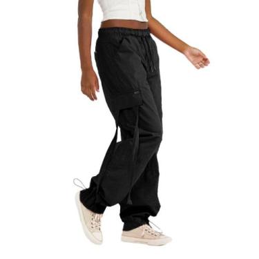 Imagem de Calça Juvenil Feminina Dipopini Jeans Parachute Moore Preta, 20, Preto