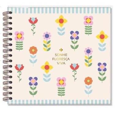 Imagem de Álbum de fotos grande floral gráfico 21,823,5cm 30 folhas 180g/m² capa